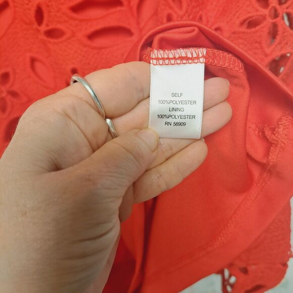 Gianni Bini Dayton Dress WOMENS Size L Original MSRP $129 poppy floral cutout - Picture 3 of 6